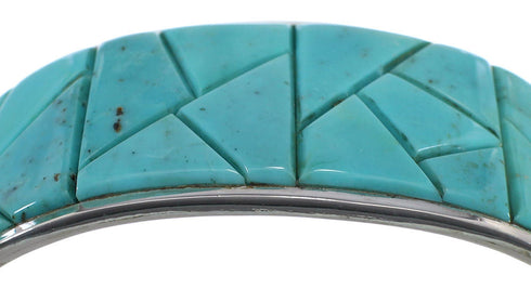 Sterling Silver Turquoise Well-Built Southwest Cuff Bracelet CX49900
